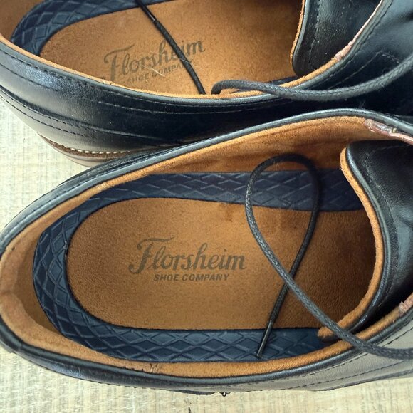 Men's Florsheim Black Dress Shoes Size 11.5 - Picture 3 of 4